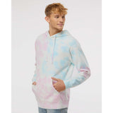 PRM4500TD Independent Trading Co. Midweight Tie-Dyed Hooded Sweatshirt Tie Dye Cotton Candy