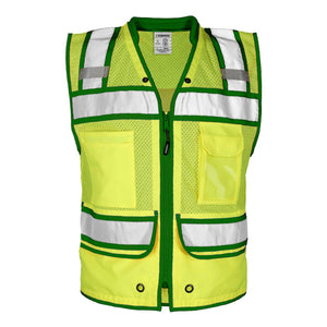 S5042-5046 Kishigo Color Contrast High Performance Surveyors Vest Lime/ Green - S5044