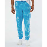 PRM50PTTD Independent Trading Co. Tie-Dyed Fleece Pants Tie Dye Aqua Blue