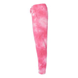 PRM50PTTD Independent Trading Co. Tie-Dyed Fleece Pants Tie Dye Pink