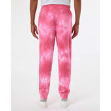 PRM50PTTD Independent Trading Co. Tie-Dyed Fleece Pants Tie Dye Pink