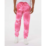 PRM50PTTD Independent Trading Co. Tie-Dyed Fleece Pants Tie Dye Pink