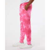 PRM50PTTD Independent Trading Co. Tie-Dyed Fleece Pants Tie Dye Pink