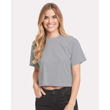 1580 Next Level Women's Ideal Crop Top Heather Grey