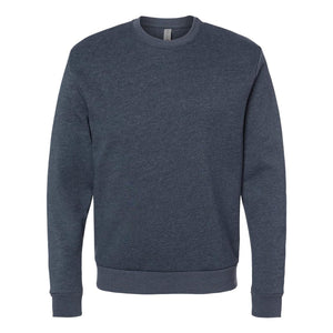 9002 Next Level Unisex Malibu Crewneck Sweatshirt Heather Midnight Navy