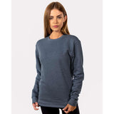 9002 Next Level Unisex Malibu Crewneck Sweatshirt Heather Midnight Navy