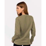 9002 Next Level Unisex Malibu Crewneck Sweatshirt Heather Military Green