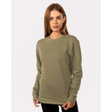 9002 Next Level Unisex Malibu Crewneck Sweatshirt Heather Military Green