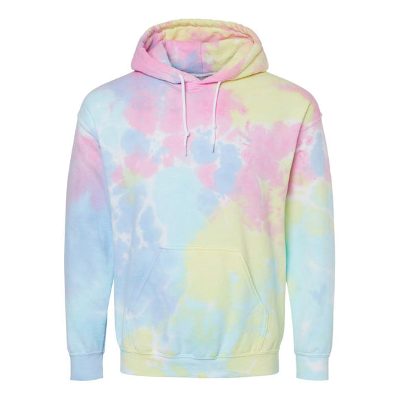 680VR Dyenomite Blended Hooded Tie-Dyed Sweatshirt Pastel Rainbow