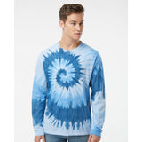 240MS Dyenomite Multi-Color Spiral Tie-Dyed Long Sleeve T-Shirt Moonbeam