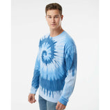 240MS Dyenomite Multi-Color Spiral Tie-Dyed Long Sleeve T-Shirt Moonbeam