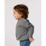 3317 Rabbit Skins Toddler Fleece Crewneck Sweatshirt Granite Heather