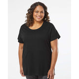 3816 LAT Curvy Collection Women's Fine Jersey Tee Blended Black