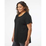 3816 LAT Curvy Collection Women's Fine Jersey Tee Blended Black