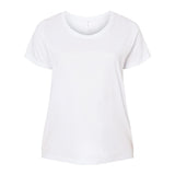 3816 LAT Curvy Collection Women's Fine Jersey Tee Blended White