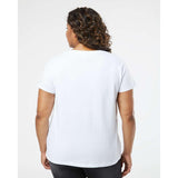 3816 LAT Curvy Collection Women's Fine Jersey Tee Blended White