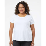 3816 LAT Curvy Collection Women's Fine Jersey Tee Blended White