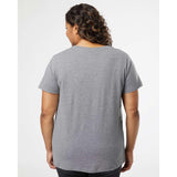 3816 LAT Curvy Collection Women's Fine Jersey Tee Granite Heather