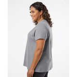 3816 LAT Curvy Collection Women's Fine Jersey Tee Granite Heather