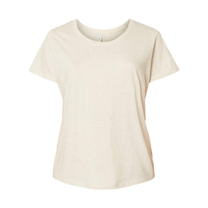 3816 LAT Curvy Collection Women's Fine Jersey Tee Natural Heather