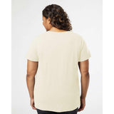 3816 LAT Curvy Collection Women's Fine Jersey Tee Natural Heather