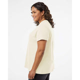 3816 LAT Curvy Collection Women's Fine Jersey Tee Natural Heather