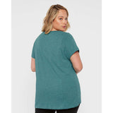 3816 LAT Curvy Collection Women's Fine Jersey Tee Surf Blackout