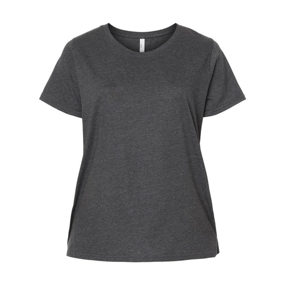 3816 LAT Curvy Collection Women's Fine Jersey Tee Vintage Smoke