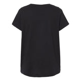 3817 LAT Curvy Collection Women's Fine Jersey V-Neck Tee Blended Black