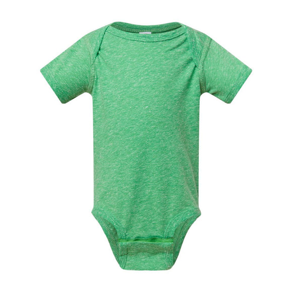 4491 Rabbit Skins Infant Harborside Mélange Bodysuit Green Melange