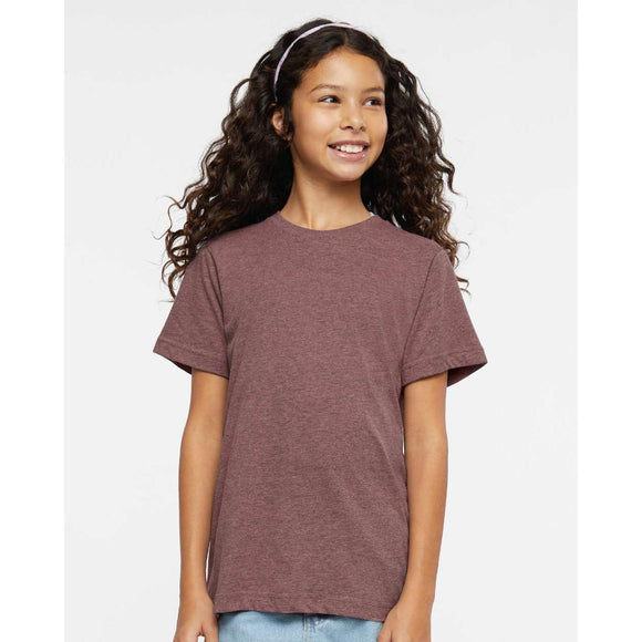 6101 LAT Youth Fine Jersey Tee Sangria Blackout