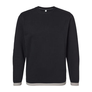 6789 LAT The Statement Fleece Crewneck Sweatshirt Black/ Titanium