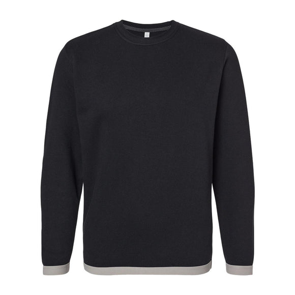 6789 LAT The Statement Fleece Crewneck Sweatshirt Black/ Titanium