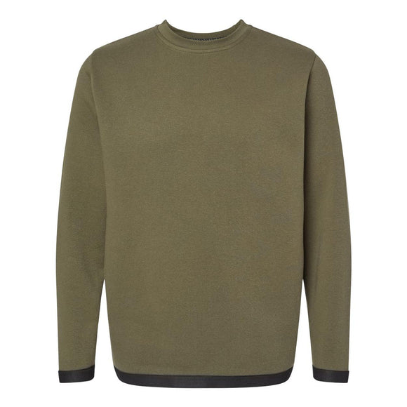 6789 LAT The Statement Fleece Crewneck Sweatshirt Military Green/ Black