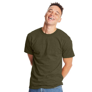 5180 Hanes Beefy-T® T-Shirt Military Green Heather