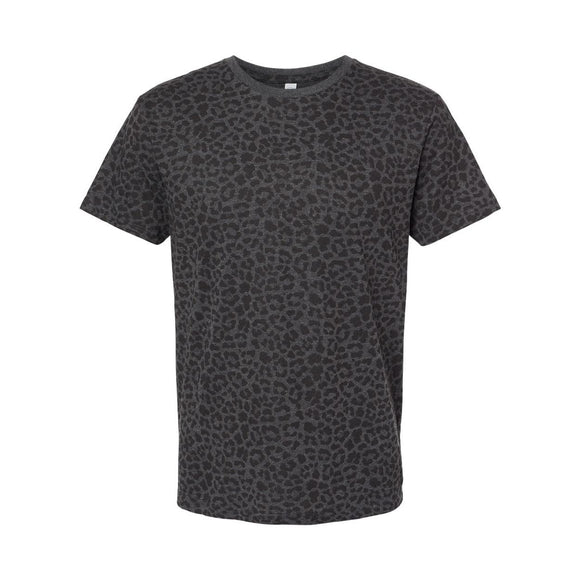 6901 LAT Fine Jersey Tee Black Leopard