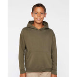 2296 LAT Youth Pullover Fleece Hoodie Military Green