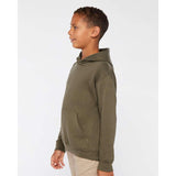 2296 LAT Youth Pullover Fleece Hoodie Military Green