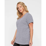 3816 LAT Curvy Collection Women's Fine Jersey Tee Heather