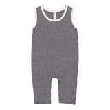 4492 Rabbit Skins Infant Harborside Mélange Tank Romper Navy Melange