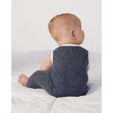 4492 Rabbit Skins Infant Harborside Mélange Tank Romper Navy Melange