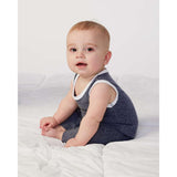 4492 Rabbit Skins Infant Harborside Mélange Tank Romper Navy Melange