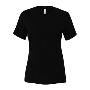 6400CVC BELLA + CANVAS Women’s Relaxed Fit Heather CVC Tee Solid Black Blend