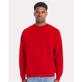 RS160 Hanes Perfect Fleece Crewneck Sweatshirt Athletic Red