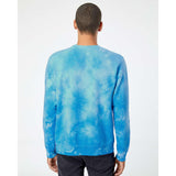 PRM3500TD Independent Trading Co. Midweight Tie-Dyed Sweatshirt Tie Dye Aqua Blue