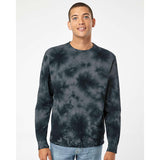 PRM3500TD Independent Trading Co. Midweight Tie-Dyed Sweatshirt Tie Dye Black