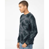 PRM3500TD Independent Trading Co. Midweight Tie-Dyed Sweatshirt Tie Dye Black