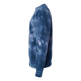 PRM3500TD Independent Trading Co. Midweight Tie-Dyed Sweatshirt Tie Dye Navy