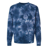 PRM3500TD Independent Trading Co. Midweight Tie-Dyed Sweatshirt Tie Dye Navy