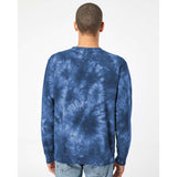 PRM3500TD Independent Trading Co. Midweight Tie-Dyed Sweatshirt Tie Dye Navy